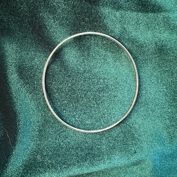 Sterling Silver Elegant Bangle Bracelet - Picture 2 of 2